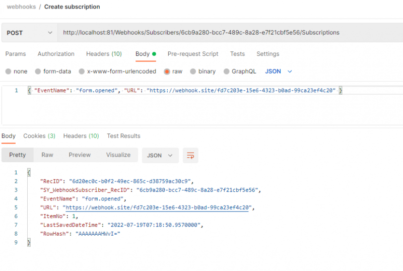 Postman Create Subscription.png