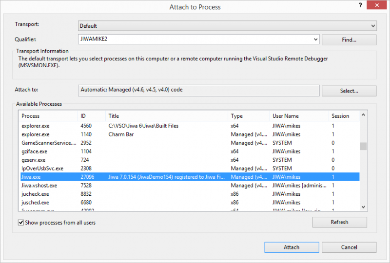 AttachToProcess.PNG (31.55 KiB) Viewed 11132 times AttachToProcess.PNG